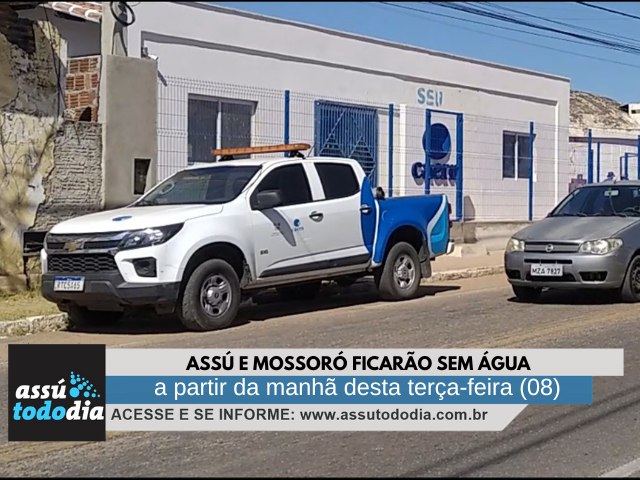 Ass e Mossor ficaro sem gua a partir da manh desta tera-feira (08) 