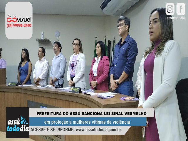 Prefeitura do Ass sanciona lei Sinal Vermelho em proteo a mulheres vtimas de violncia  