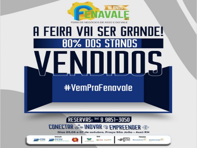 Organizao da FENAVALE 2023 anuncia que j vendeu 80% dos estandes para o evento 