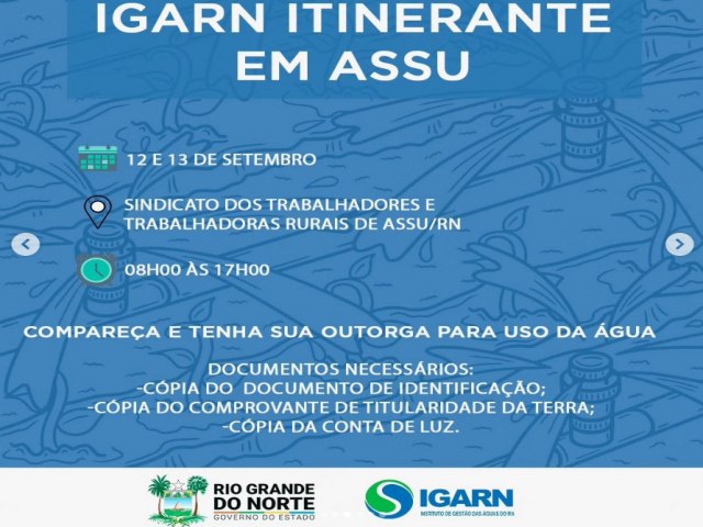 Igarn Itinerante estar presente em Ass e outros municpios potiguares a partir do dia 12