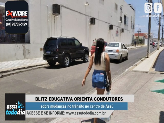 Blitz educativa orienta condutores sobre mudanas no trnsito no centro de Ass  