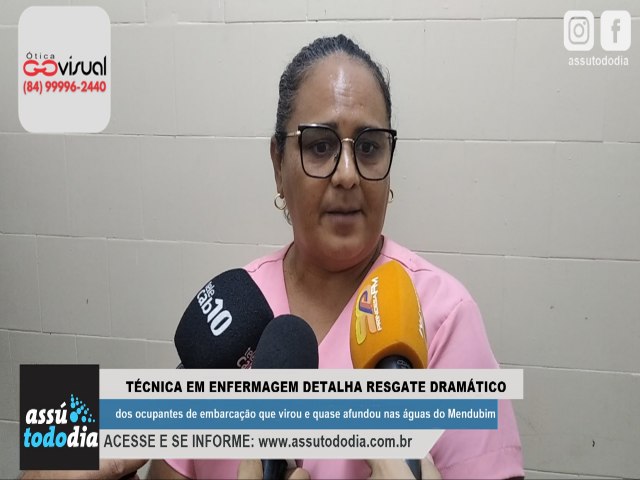 Tcnica em enfermagem detalha resgate dramtico dos ocupantes de embarcao que virou e quase afundou nas guas do Mendubim 