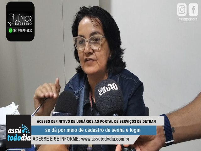 Diretora do Detran/RN em Ass explica como se d o acesso dos usurios ao Portal de Servios do rgo 