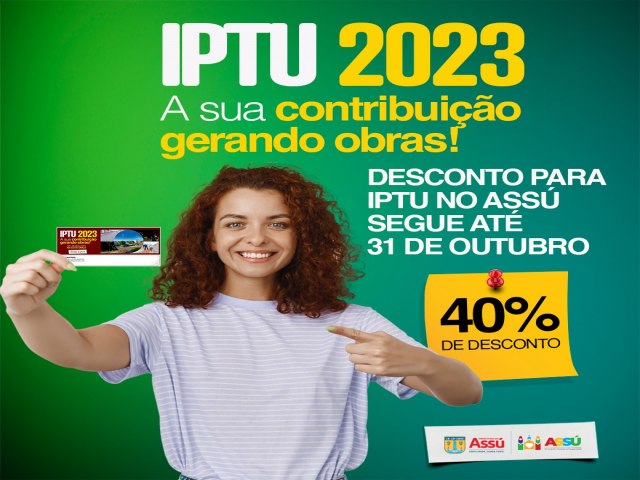 Desconto para IPTU no Ass segue at 31 de outubro