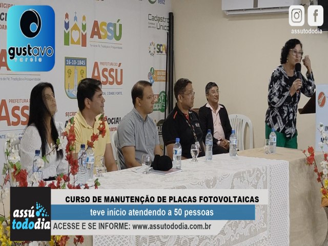 Curso de manuteno de placas fotovoltaicas teve incio atendendo a 50 pessoas