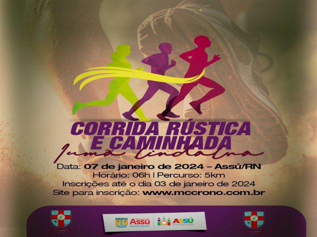 Corrida Rústica e Caminhada Irmã Lindalva acontece no dia 07 de janeiro em Assú