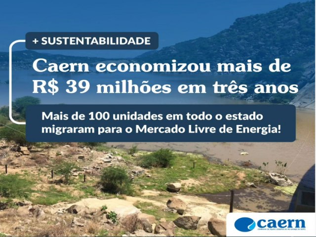 Caern economizou mais de 39 milhes de reais e mais de 100 unidades migraram para o Mercado Livre de Energia 