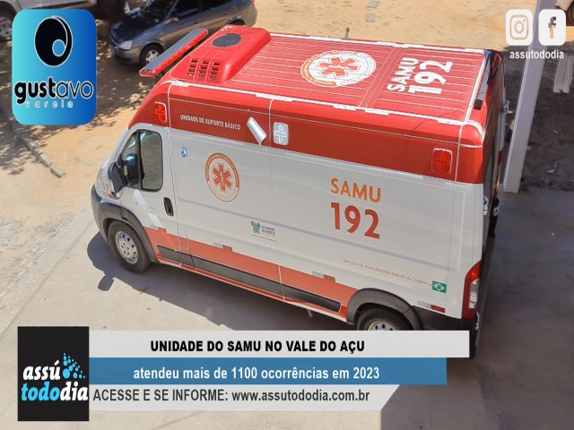 Unidade do SAMU no Vale do Au atendeu mais de 1100 ocorrncias em 2023  