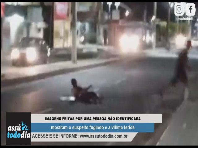 Imagens mostram suspeito fugindo aps esfaquear homem prximo a rodoviria de Ass