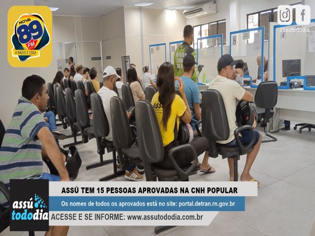 Ass tem 15 pessoas beneficiadas com o programa CNH Popular 