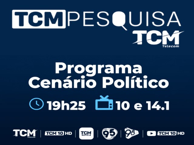 Intenção de votos: TCM Pesquisa Assú será apresentado na quinta-feira (29) 