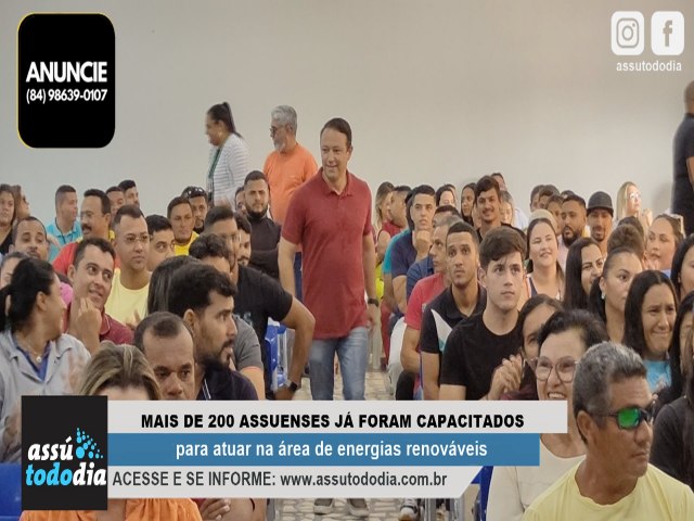 Mais de 200 assuenses j foram capacitados para atuar na rea de energias renovveis 