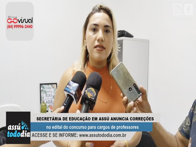 Secretria de educao em Ass anuncia correes no edital do concurso para professores 