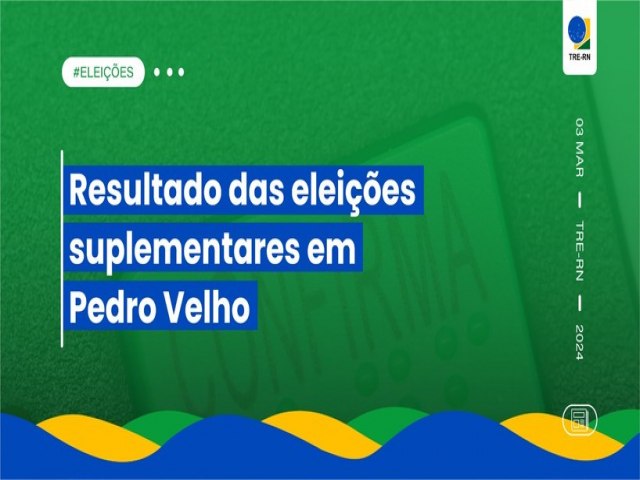 Resultado das eleies suplementares em Pedro Velho
