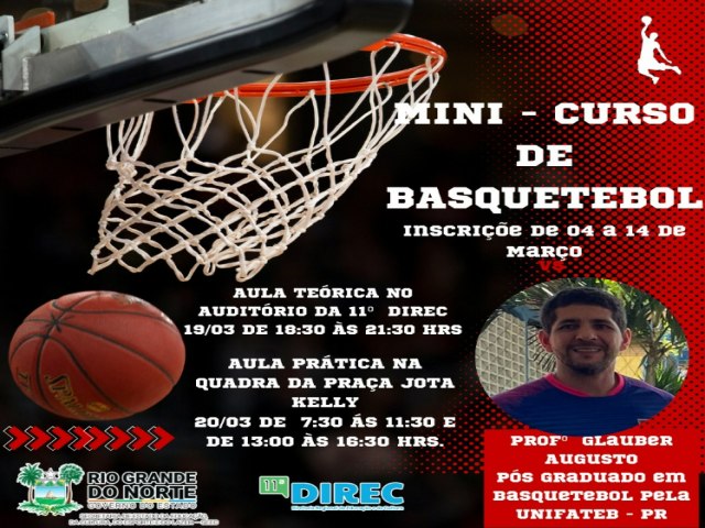 Ass sediar minicurso de basquetebol com aulas tericas e prticas dias 19 e 20 de maro