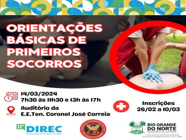 11 Direc e CBM/RN promovero curso sobre Orientaes Bsicas sobre Primeiros Socorros 