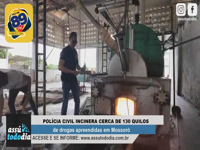 Polcia Civil incinera cerca de 130 quilos de drogas apreendidas em Mossor 