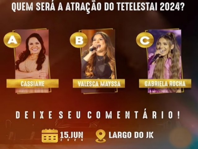 Cassiane, Valesca Maysa, Gabriela Rocha: Uma dessas cantoras estar em Ass no ms de junho 