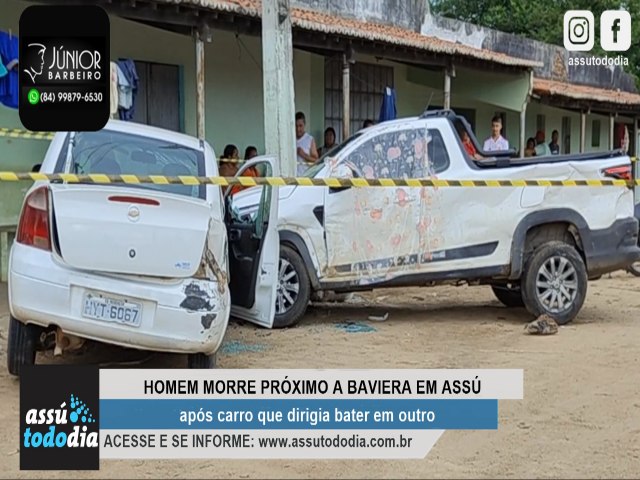 Homem morre prximo a Baviera em Ass aps carro que dirigia bater em outro 