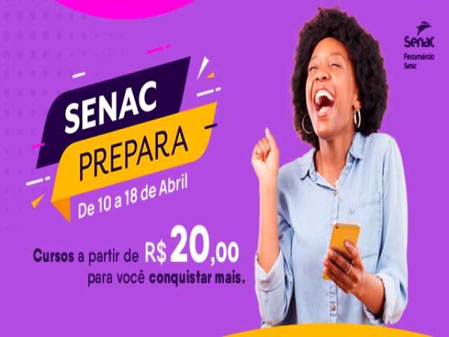 Senac RN lana segunda edio do Senac Prepara com cursos a partir de R$ 20,00