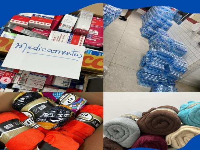 Cinco mil garrafas de gua e outros itens foram enviados da UERN em Ass para famlias afetadas pelas enchentes no Rio Grande do Sul