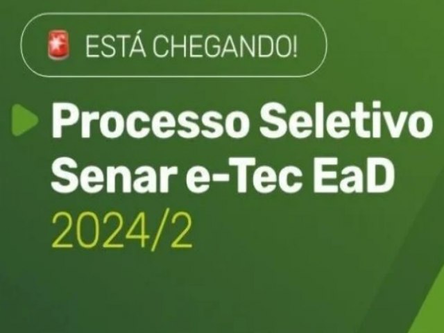 Com 225 vagas para o RN, Senar abrir seleo para cursos tcnicos gratuitos