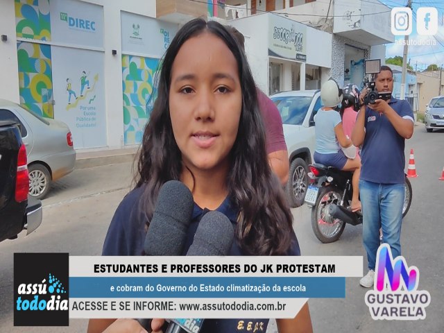 Estudantes e professores do JK protestam e cobram do Governo do Estado climatizao da escola