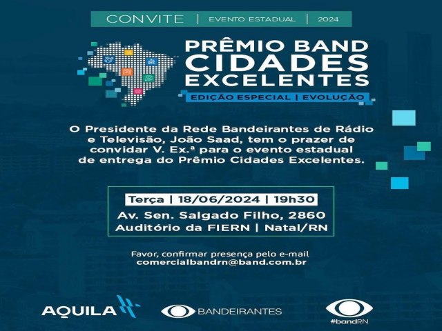 Ass receber premiao do evento Band Cidades Excelentes, Edio Especial Evoluo