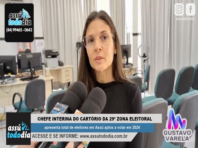 Chefe interina do cartrio da 29 Zona Eleitoral apresenta total de eleitores em Ass aptos a votar em 2024