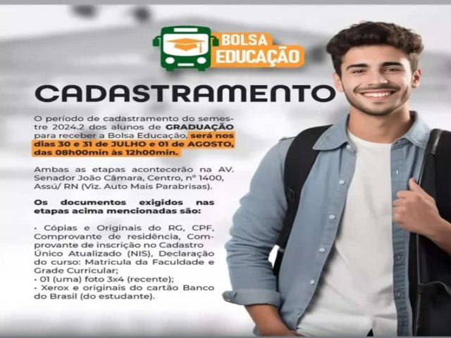 Cadastramento de novos beneficirios do Bolsa Educao termina nesta quinta-feira, 1 de agosto