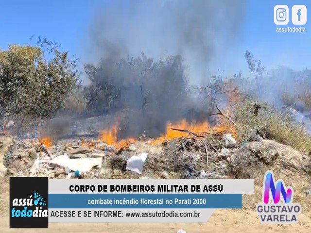 Corpo de Bombeiros Militar de Ass combate incndio florestal no Parati 2000 