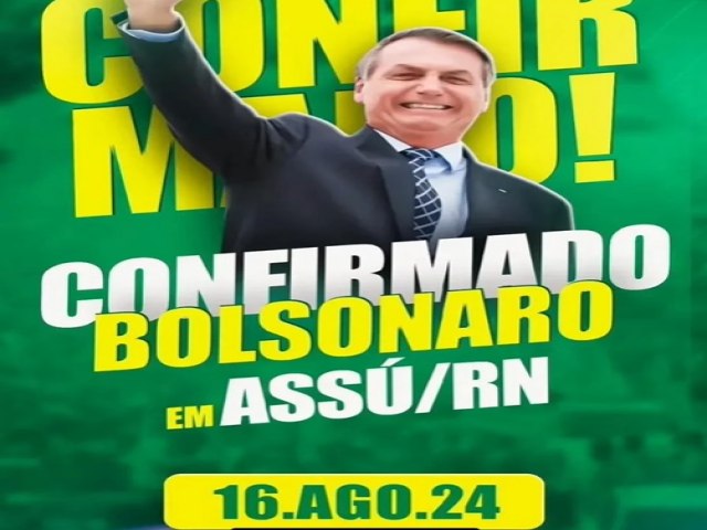 Visita de Bolsonaro ao Rio Grande do Norte essa semana inclui parada programada em Macaba, Santa Maria, Lajes e Ass