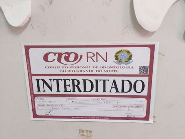 Fiscalizao do CRO-RN interdita trs consultrios dentrios em Ass, So Rafael e Venha Ver