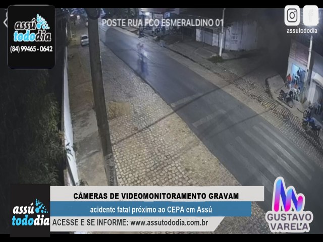 Cmeras gravam exato momento de coliso que matou entregador prximo ao CEPA