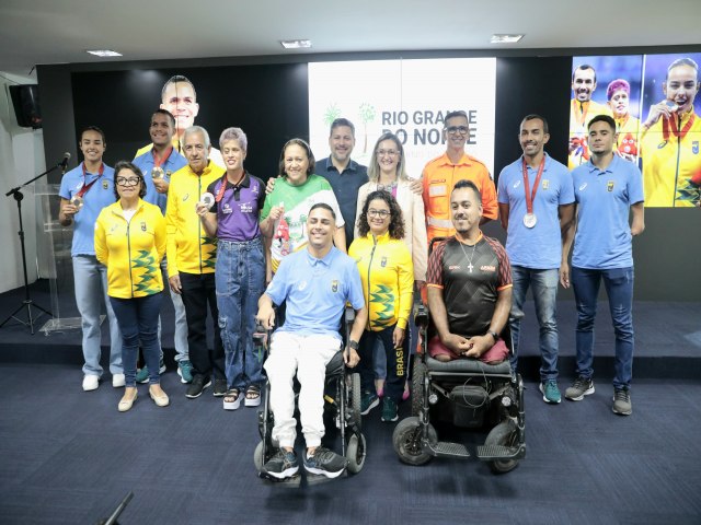 Governo do Estado homenageia potiguares medalhistas dos Jogos Paralmpicos de Paris