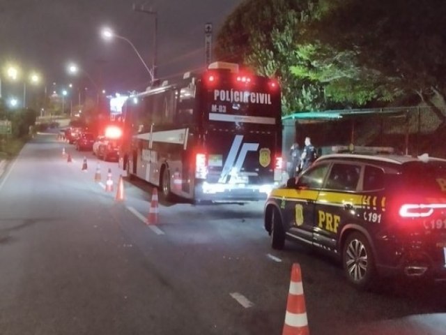 PRF e PC realizam ao integrada de combate  embriaguez ao volante 