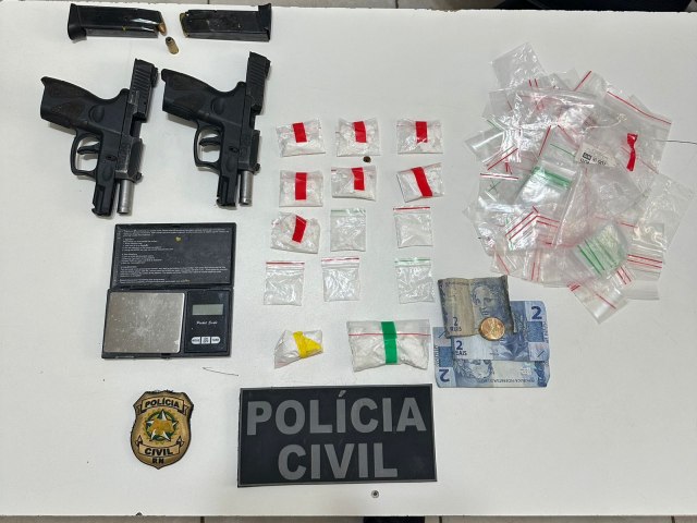 Polcia Civil apreende armas, drogas e objetos durante operao contra o trfico no Vale do Au