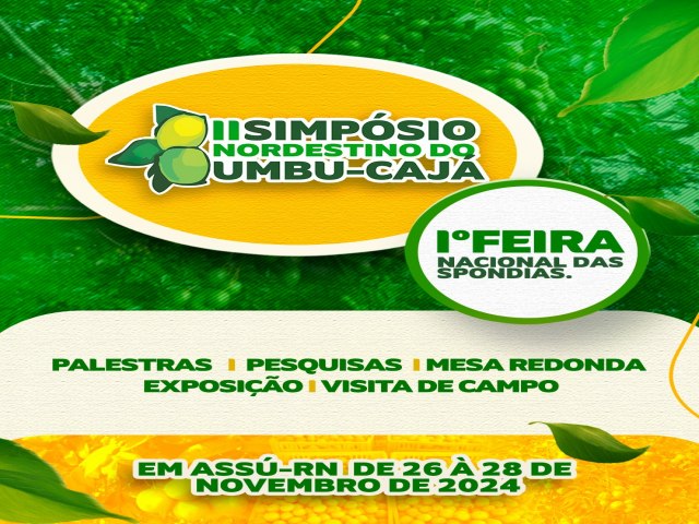 Programao do 2 Simpsio Nordestino do Umbu-Caj ocorrer de 26 a 28 de novembro em Ass