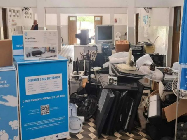 Campanha RN+Limpo ultrapassa a meta de 150 toneladas de resduos eletrnicos reciclados do estado