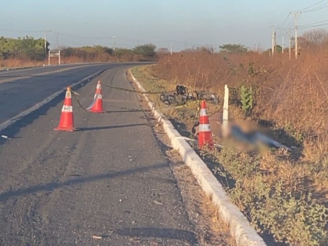 Motociclista morreu na manh deste domingo (17) aps acidente com moto na BR 304 em Ass