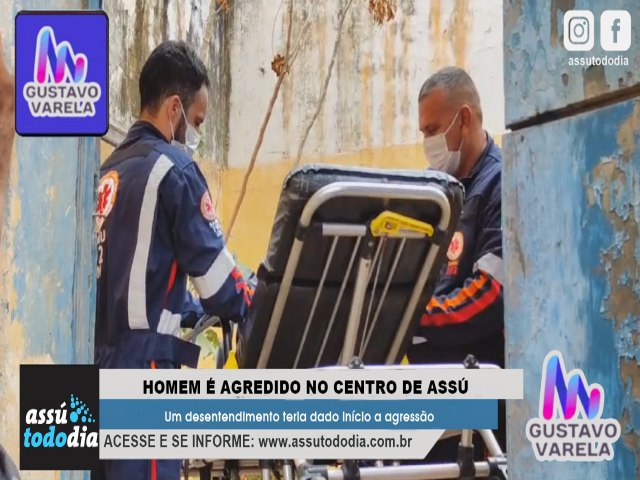 Homem  agredido no centro de Ass