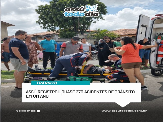 Assú registrou quase 270 acidentes de trânsito em um ano Assú registrou quase 270 acidentes de trânsito em um ano
