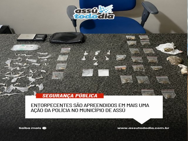 Entorpecentes s�o apreendidos em mais uma a��o da pol�cia no munic�pio de Ass� 