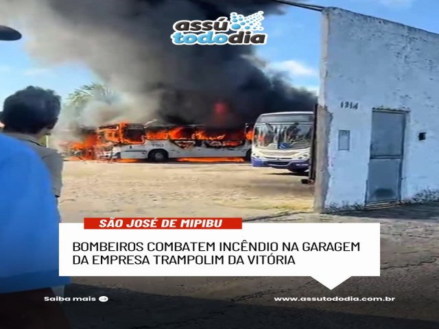 Inc�ndio na garagem da empresa Trampolim da Vit�ria 