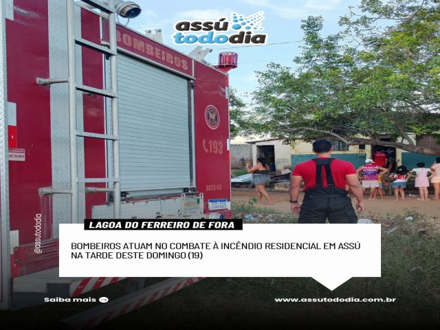 Inc�ndio atinge resid�ncia em Lagoa do Ferreiro de Fora e mobiliza Bombeiros em Ass�