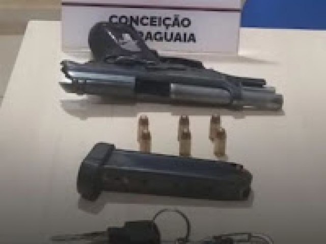 PM apreende pistola e munies em Conceio do Araguaia, suspeitos fogem