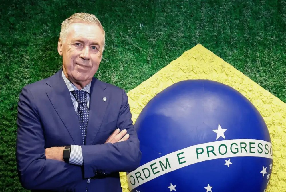 CBF anuncia amplia��o de contrato com t�cnico Carlo Ancelotti
