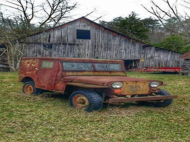 O abandono  de duas relquias, uma propriedade  Rural,  e  o brao  forte  da fazenda  que o Jeep. 