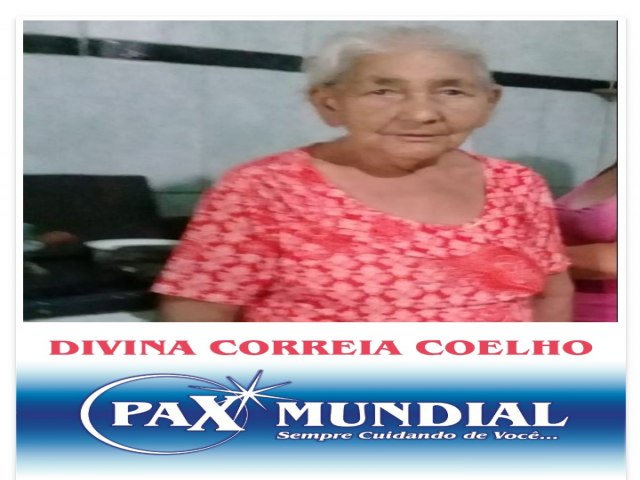 MORREU  AOS 86 ANOS A SENHORA  DIVINA CORREIA  COELHO  EM ITAPURANGA GOIS 