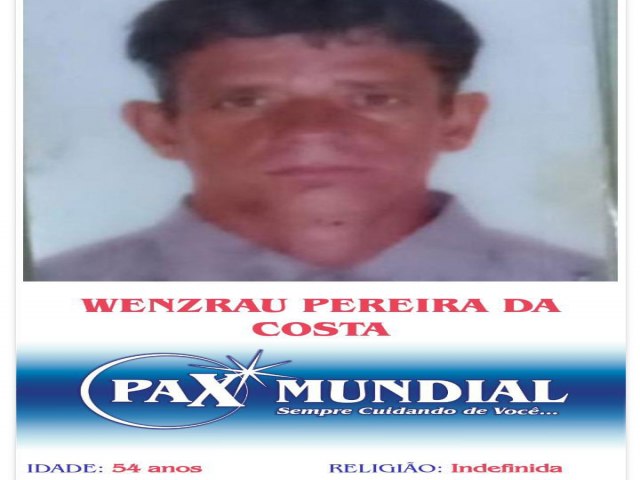 MORREU AOS 54 ANOS WENZRAU PEREIRA DA COSTA EM HEITORAI GOIAS 